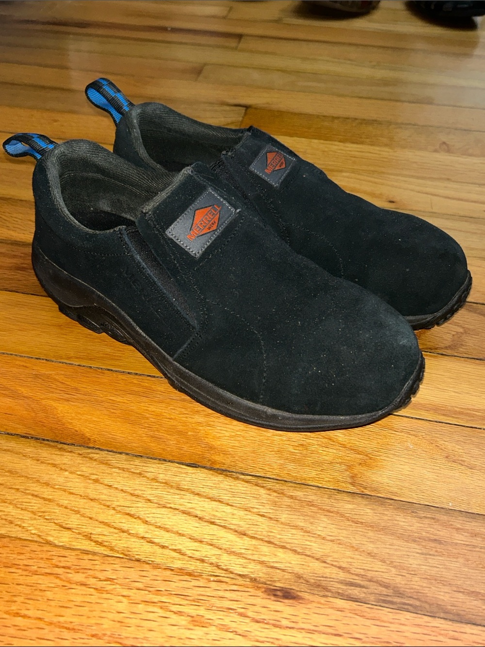 Black Leather Slip-Ons